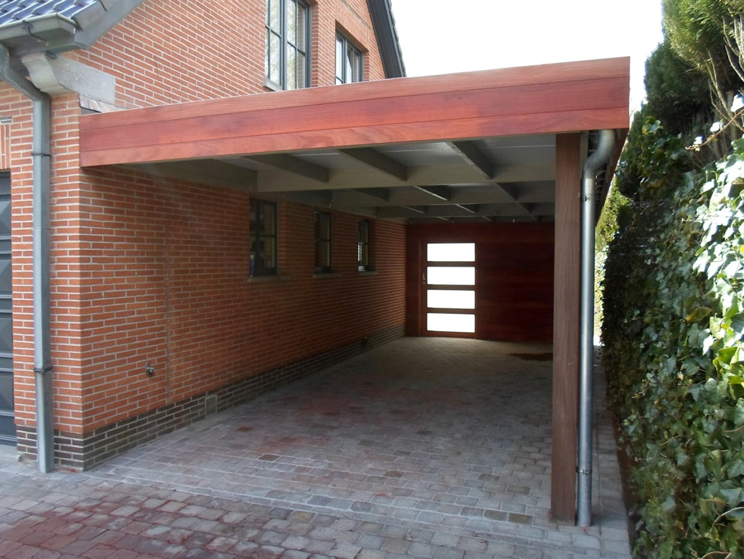 Moderne carport voor appartementen voor klant regio Gent